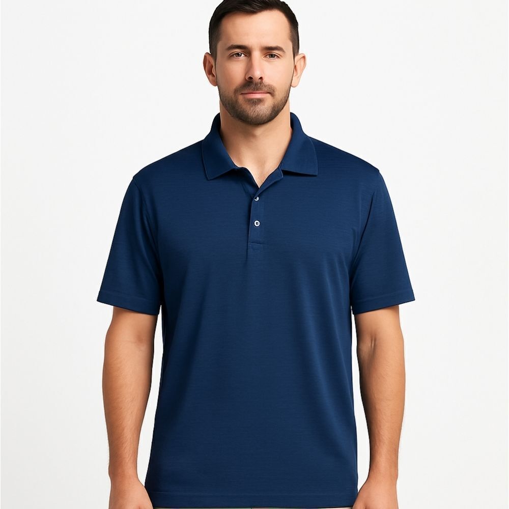 Perry Ellis Portfolio Men’s Polo Shirt – Navy Blue Size Large